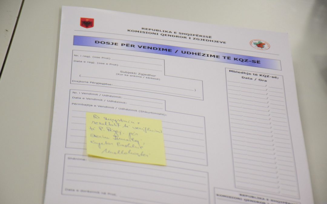 Review session of in depth verification of General Prosecutor’s Office for the Mayor of Mallakaster Municipality postponed.